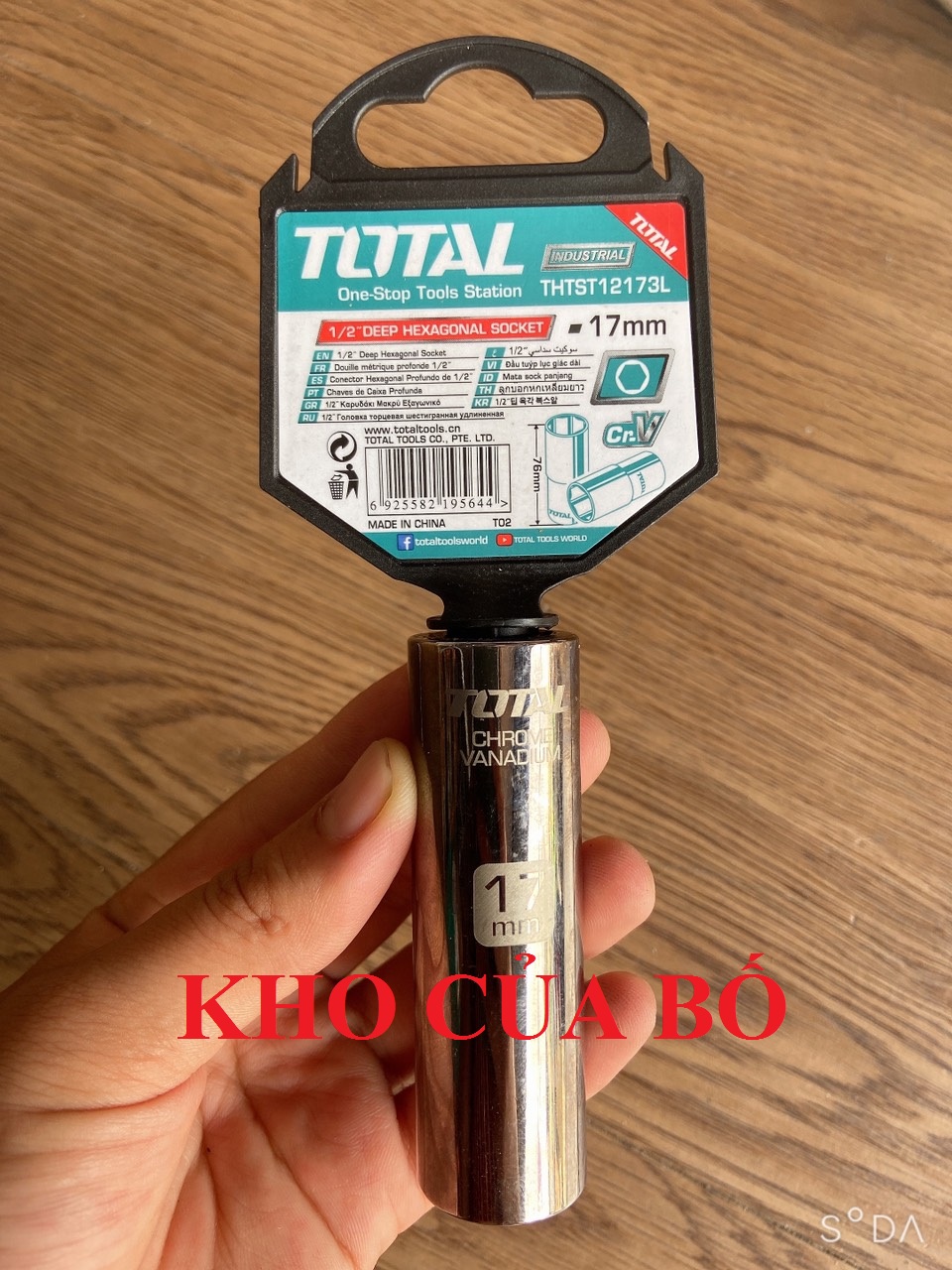 Đầu tuýp lục giác 1/2 inch x 17mm total thtst12173l
