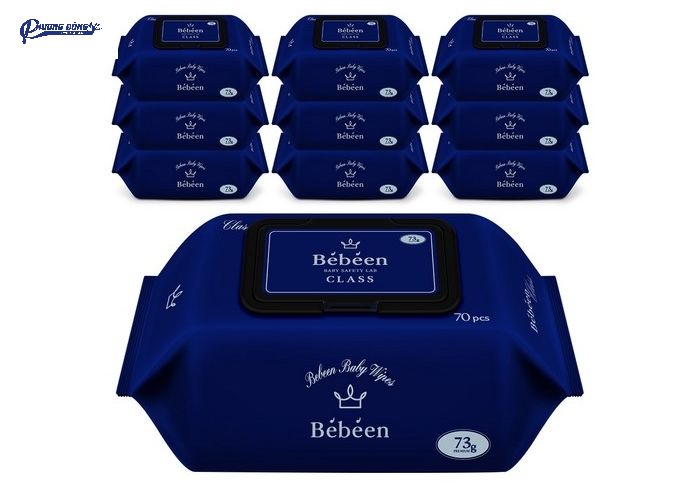 Thùng 10 gói khăn ướt hàn quốc bebeen class không mùi 70 tờ/gói - khăn ướt an toàn cho bé - nhà nk & pp độc quyền tại việt nam