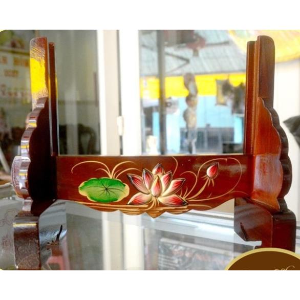 Khung Gỗ Đặt Hình Thờ Khắc Nổi Hoa Sen Nhiều Cỡ tăng giảm được giá sĩ