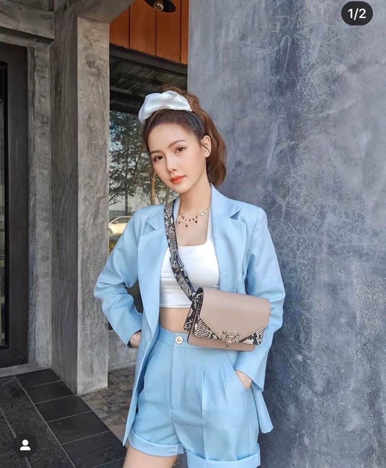 Set áo khoác vest mix quần short