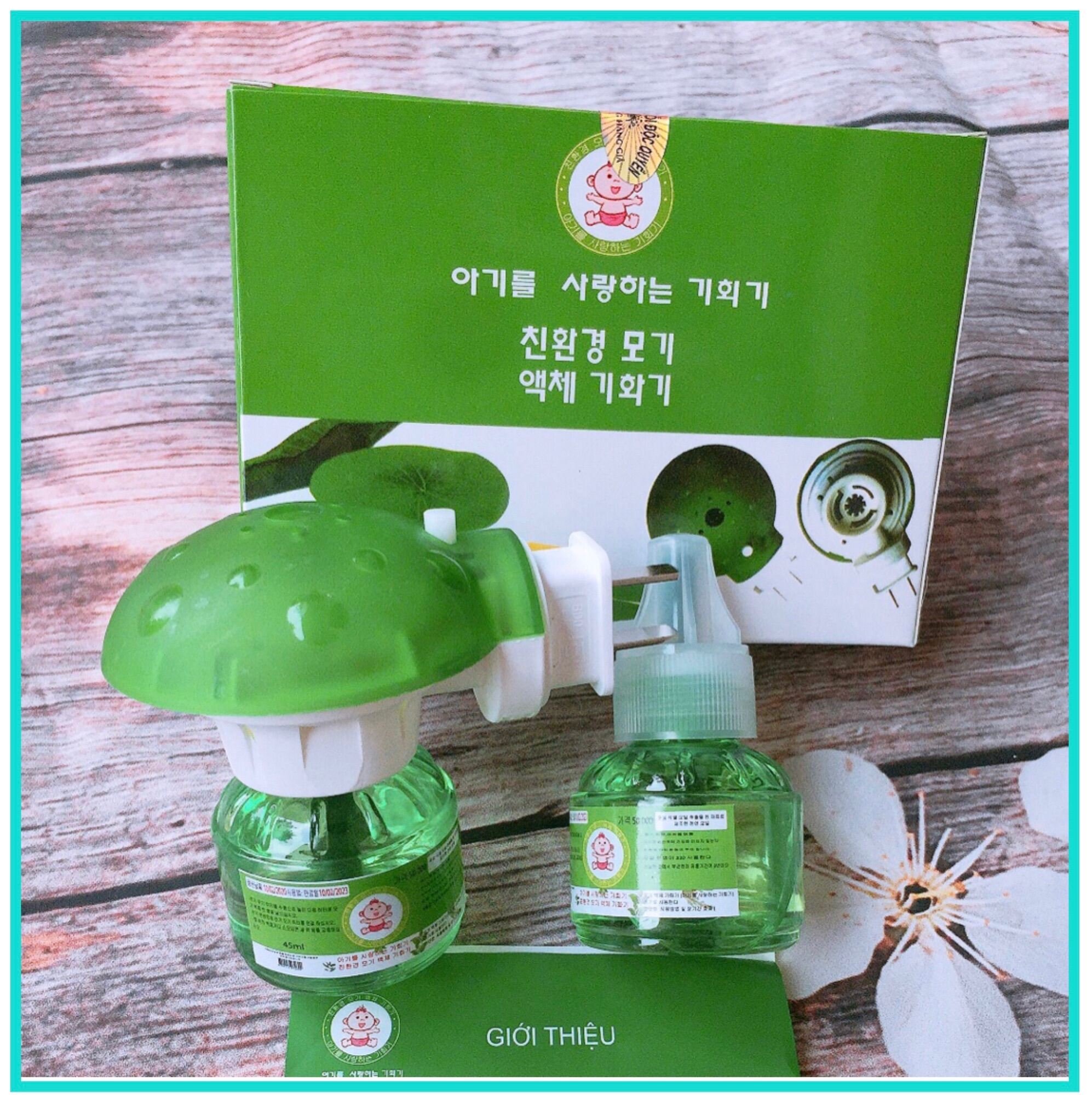Máy Đuổi Muỗi Tinh Dầu Hàn Quốc kèm 2 lọ tinh dầu Đèn đuổi muỗi xông tinh dầu tinh dầu đuổi muỗi xông tinh dầu đuổi muỗi máy đuổi muỗi tinh dầu