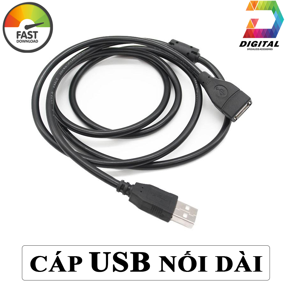 Cáp usb nối dài xịn có chống nhiễu - cable usb