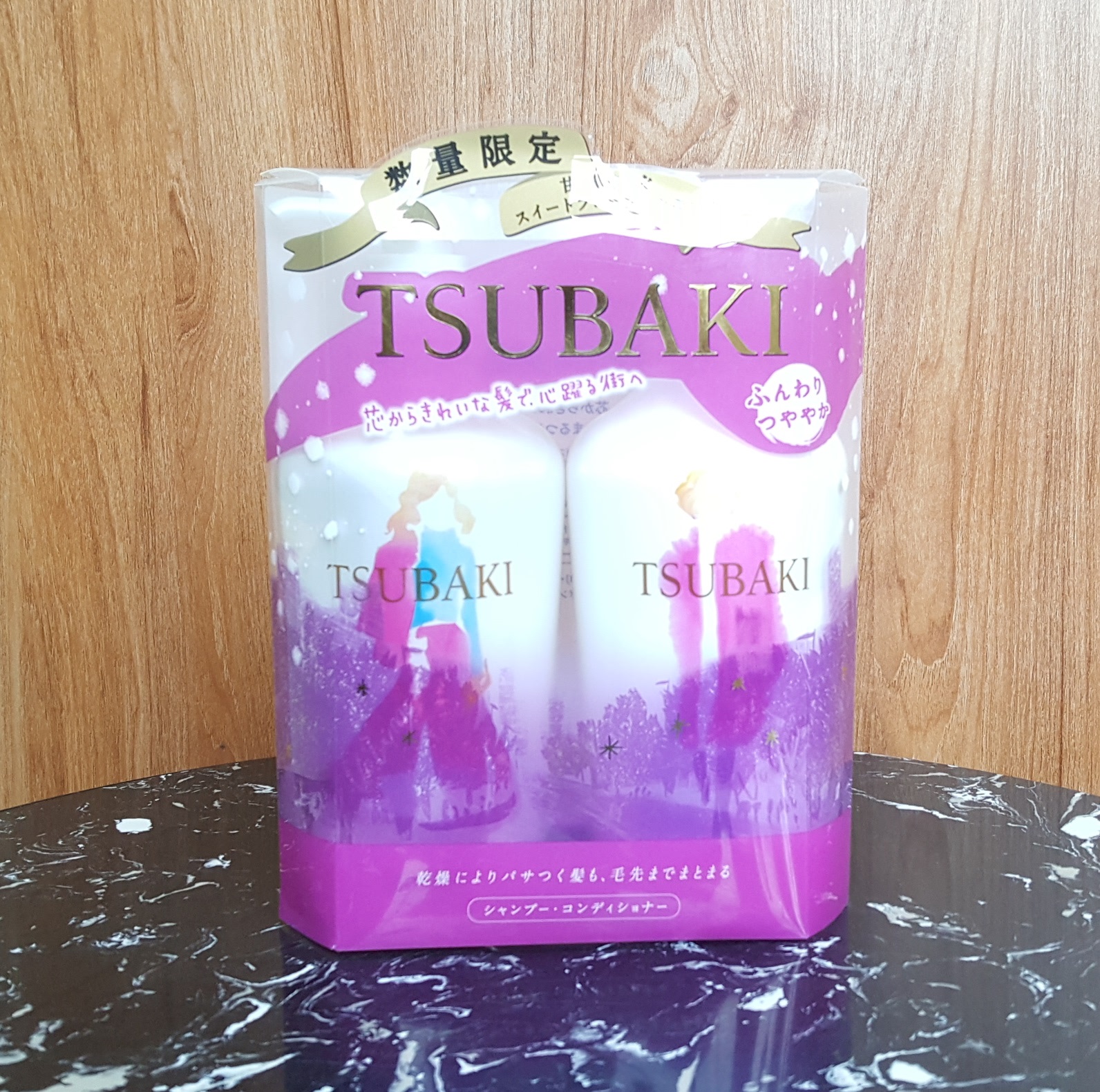 Bộ dầu gội xả tsubaki tím tạo bồng bềnh, mượt tóc 450ml