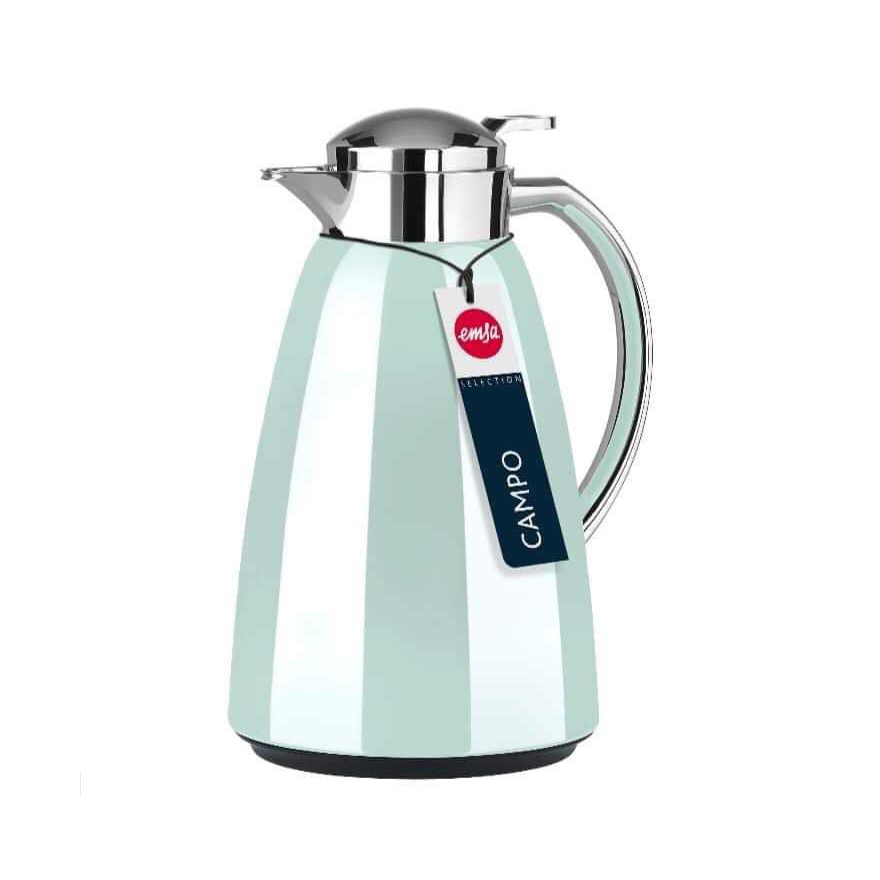 Bình giữ nhiệt chân không Emsa Campo 1 l xanh nhạt 600027, giữ nóng 12h, giữ lạnh 24h
