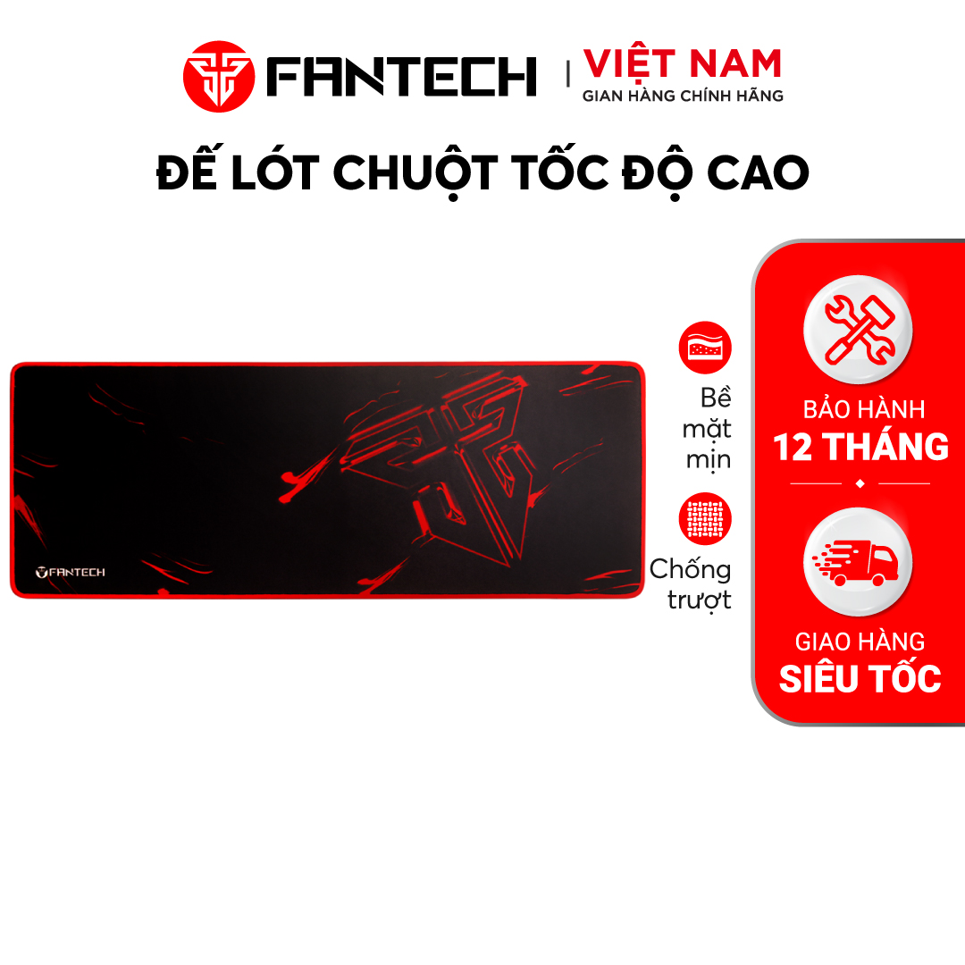 Miếng Lót Chuột Control Cao Cấp Cỡ Lớn 80 x 30 x 0.3mm- FANTECH MP80 - Chất Liệu Cao Su Tự Nhiên, Đế Chống Trượt, Dài 800mm, Rộng 300mm, Dày 3mm Giúp Di Chuột Một Cách Dễ Dàng -  Hàng Phân Phối Chính Hãng