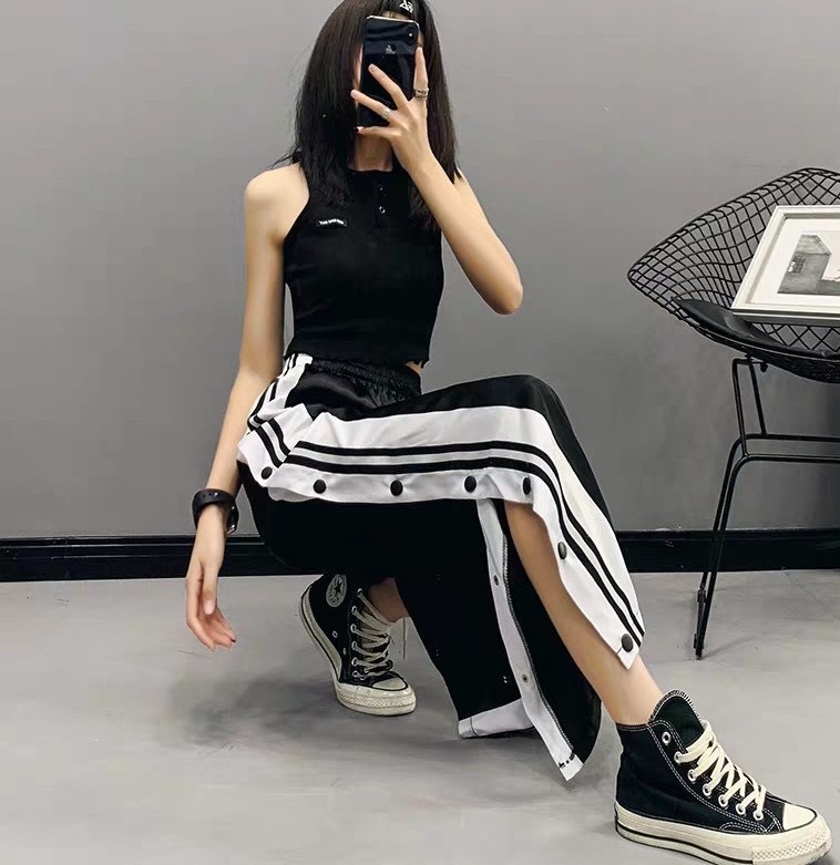 [ SIÊU PHẨM ] QUẦN ỐNG RỘNG XẺ TÀ CÚC BẤM STYLE CÁ TÍNH CHẤT LỪ L98