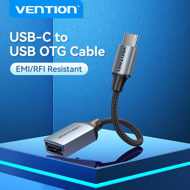 Vention Cáp USB C OTG Đầu Nối Cái USB 2.0 C Sang USB 2.0 A Cáp Chuyển Đổi OTG Điện Thoại Di Động Cho