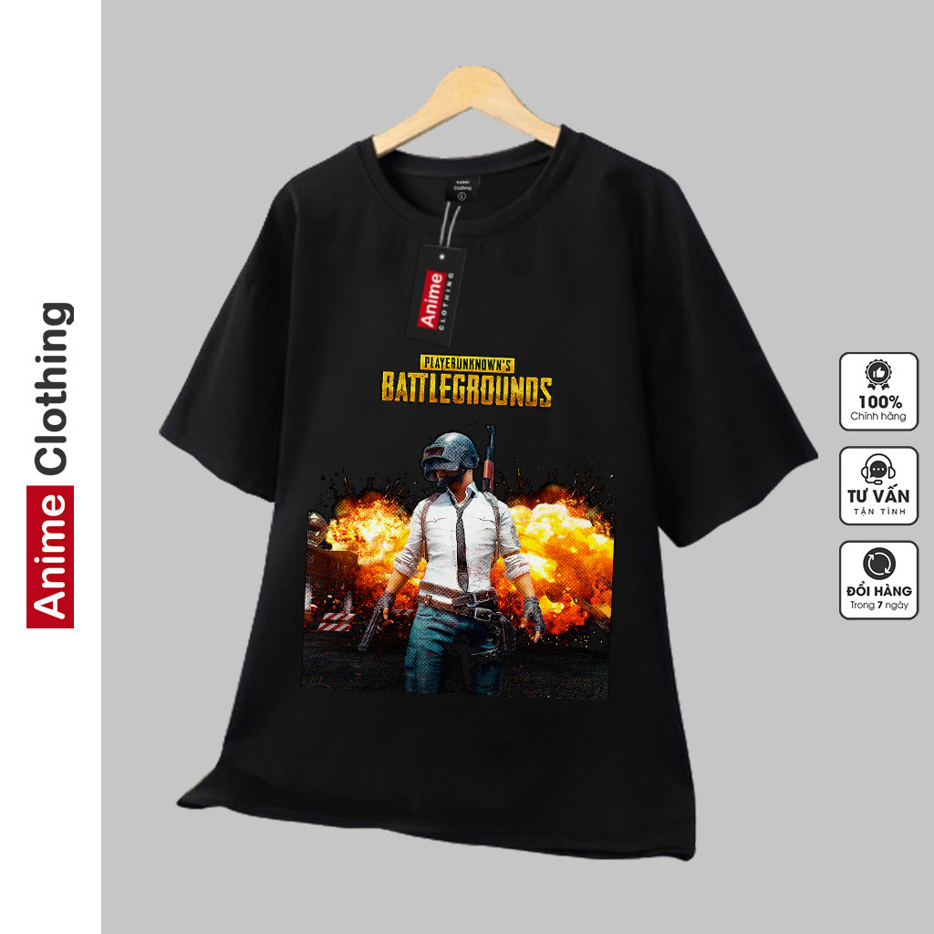 Áo thun nam unisex PUBG Mobile BATTLEGROUNDS Anime Clothing
