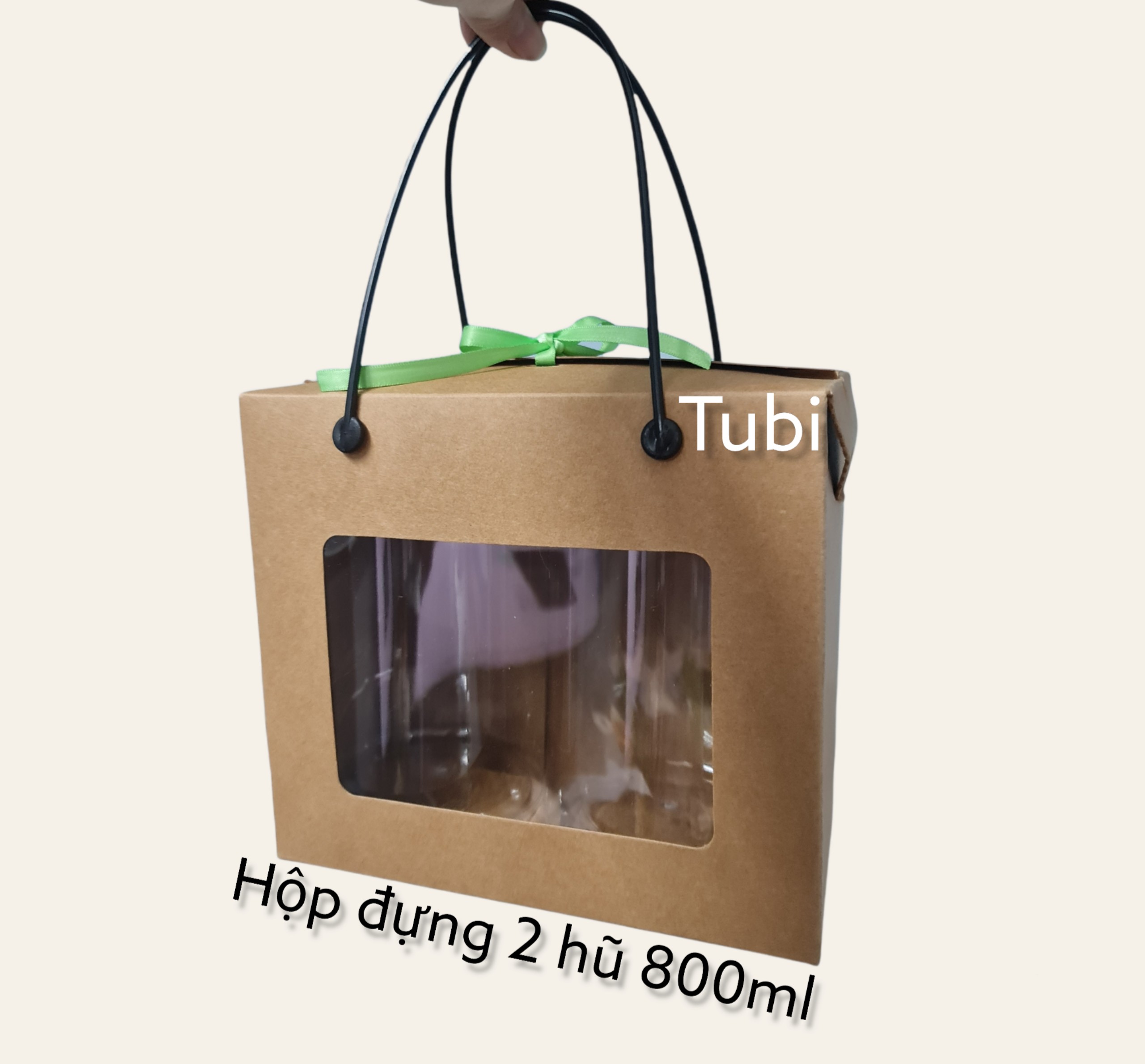 Set 5 hộp giấy đựng 2 hũ 800ml