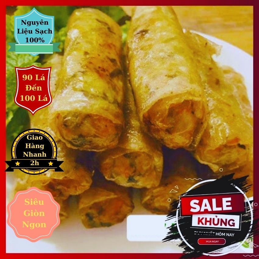 COMBO 5 tệp - Bánh ram Hà Tĩnh số lượng 500 lá , 2.500gr - 100% gạo quê và mật mía sạch không chất bảo quản, bánh không hút dầu, bánh chiên lên vàng giòn, đóng gói hút chân không, nem rán ngon - Thưc phẩm sạch - Bánh đa nem