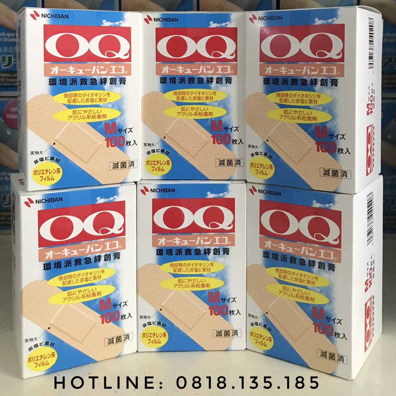 Băng cá nhân nichiban oqe- hộp 100 miếng