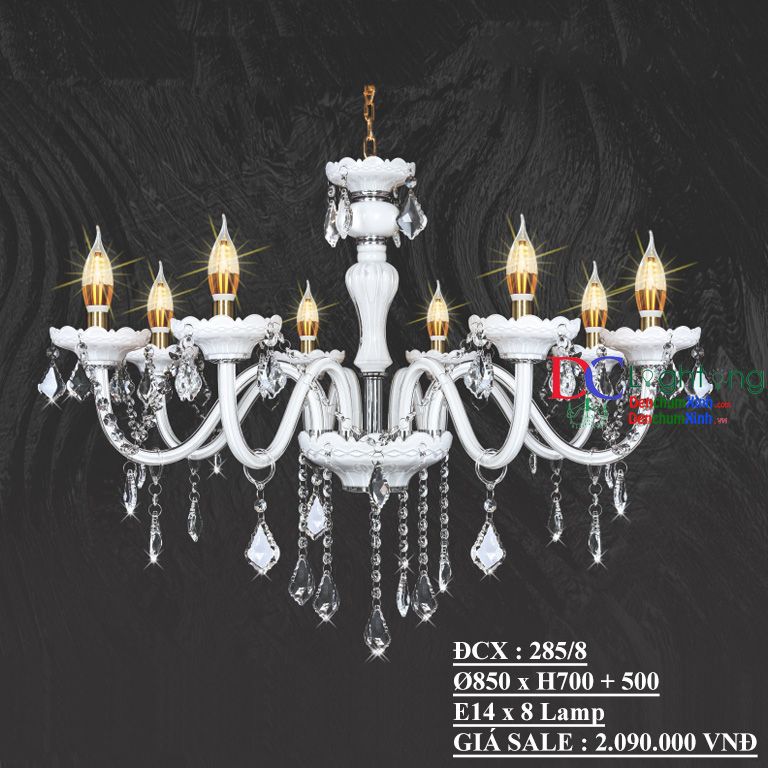 ĐÈN CHÙM PHA LÊ NẾN MÀU TRẮNG Giá 2,090,000 Đồng*Miễn phí vận chuyển