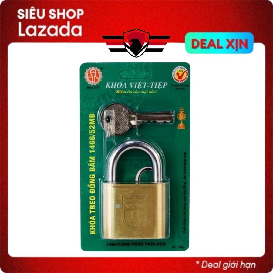 Ổ khoá việt tiệp đồng 65 x 42 ống phi 7ly - Huy tưởng