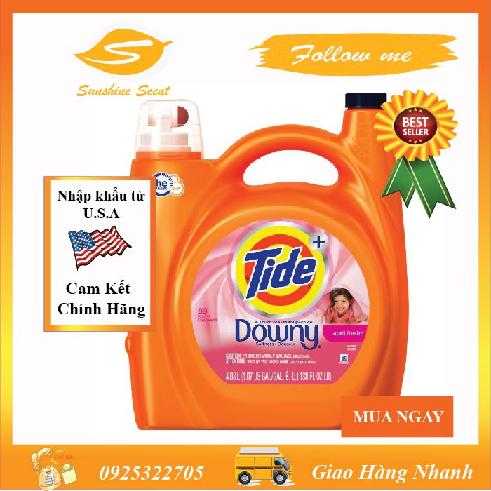Nước giặt tide april fresh