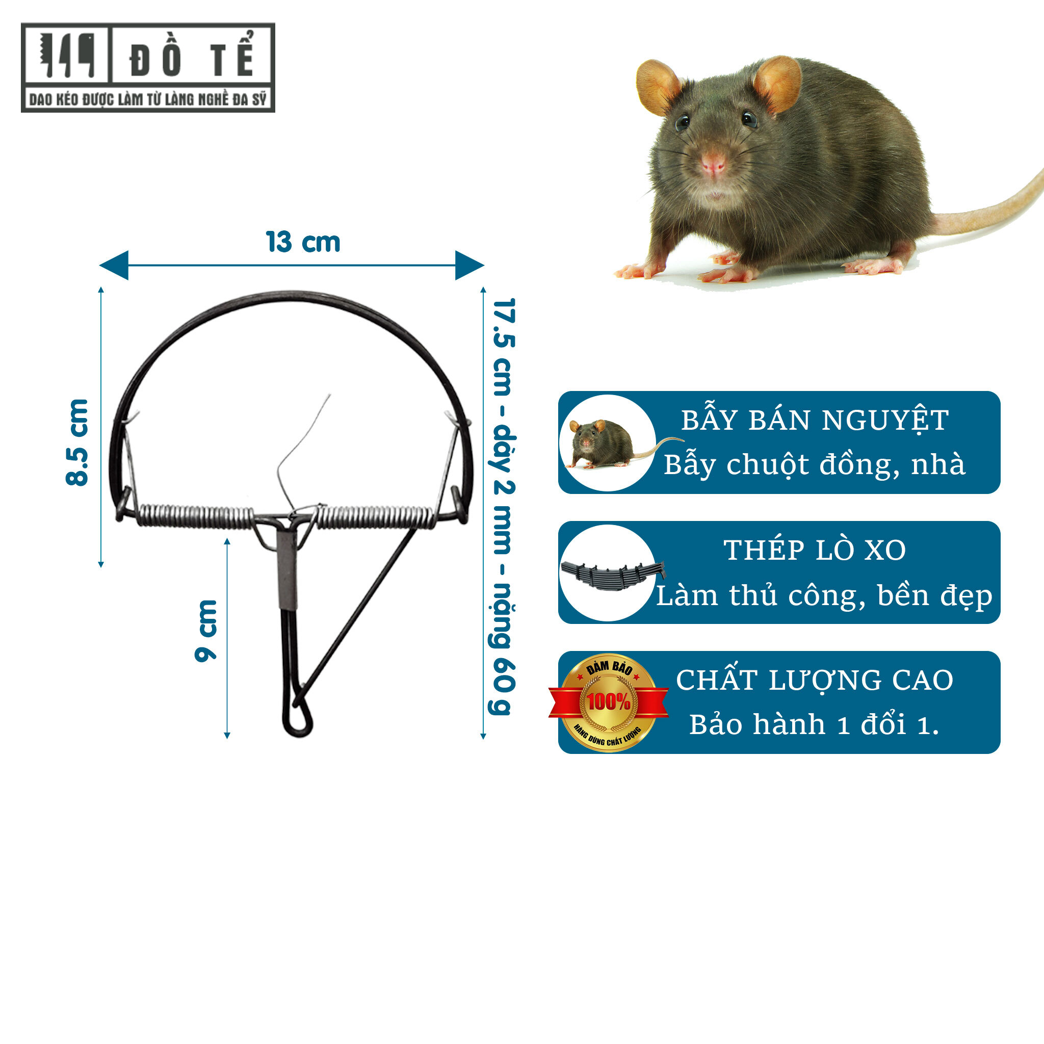 Bẫy chuột bán nguyệt, bẫy chuột. bẫy chuột nhà, chuột đồng, diệt chuột an toàn - Nhà Bếp Đồ Tể - Đa Sỹ - HL38