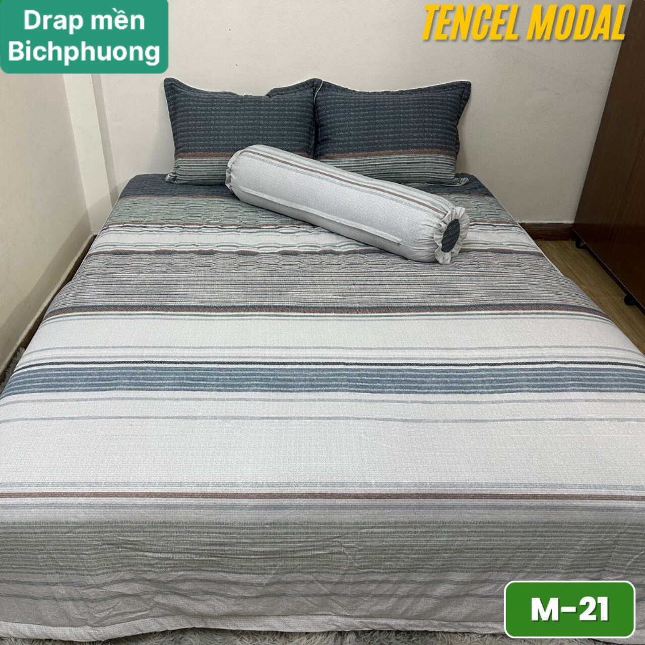 [HCM]Bộ Chăn Ga Gối Tencel Modal Cao Cấp/ Chất Liệu Siêu Mềm Mịn Mát An Toàn Với Mọi Làn Da."