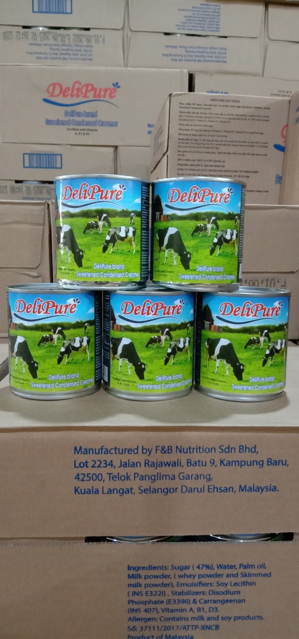 Combo 5 hộp 380g - Sữa đặc Delipure nhập khẩu Malaysia