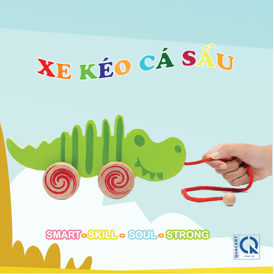 Xe kéo cá sấu bố Tottosi toys