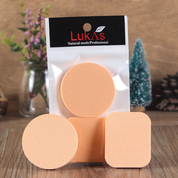 Set gồm 2 bông đánh phấn trang điểm Lukasi
