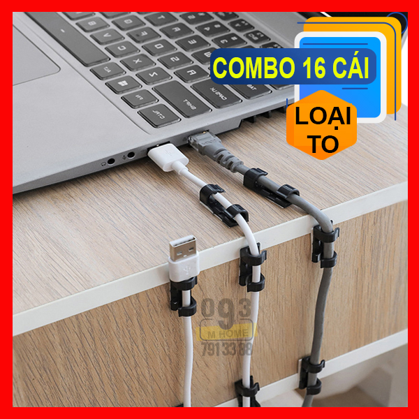 Combo 16 kẹp dây điện kẹp đi đường điện
