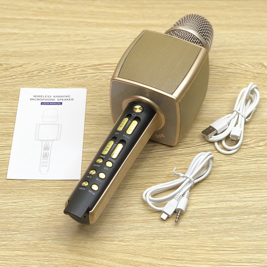 [HCM][ XẢ KHO ] Micro Hát Karaoke Tích Hợp Loa Bluetooth YS 92Micro Karaoke Kèm Loa YS 92 Cao Cấp Chống Hú Hút Âm Lọc Âm Cực Tốt Pin Cực Trâu Loa Bluetooth 3 Trong 1 Âm Thanh Cực Đỉnh-hỗ trợ thẻ TFÂm Thanh Lớn Không RèBass Siêu Trầm