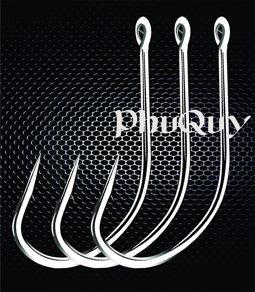 Hộp 200 Lưỡi Câu Cá Thép Mạ Inox