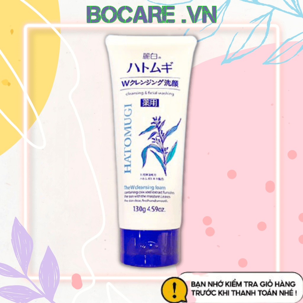 Sửa Rửa Mặt Ý Dĩ Hatomugi Nhật Bản Dưỡng Ẩm tẩy trang Và Làm Sáng Da
