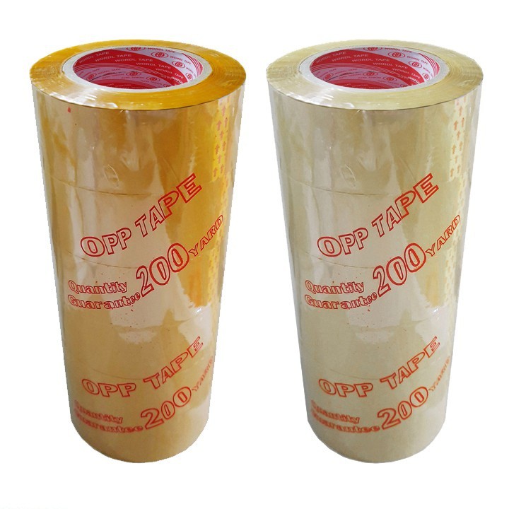 Băng keo1.9kg/cây 6 cuộn, băng dính trong/đục 4.8cm - 200yard