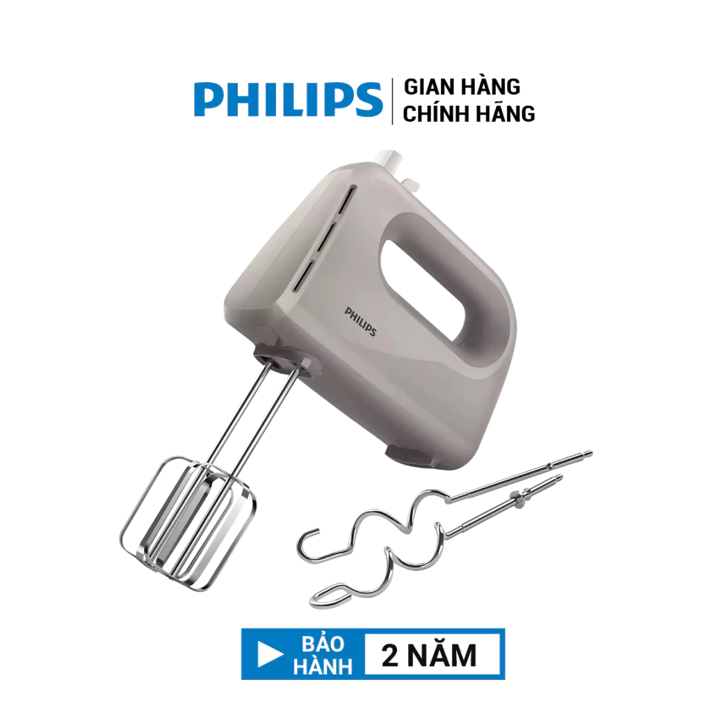 Máy đánh trứng, trộn bột cầm tay Philips, sử dụng thuận tiện, bảo hành 2 năm - HR3705