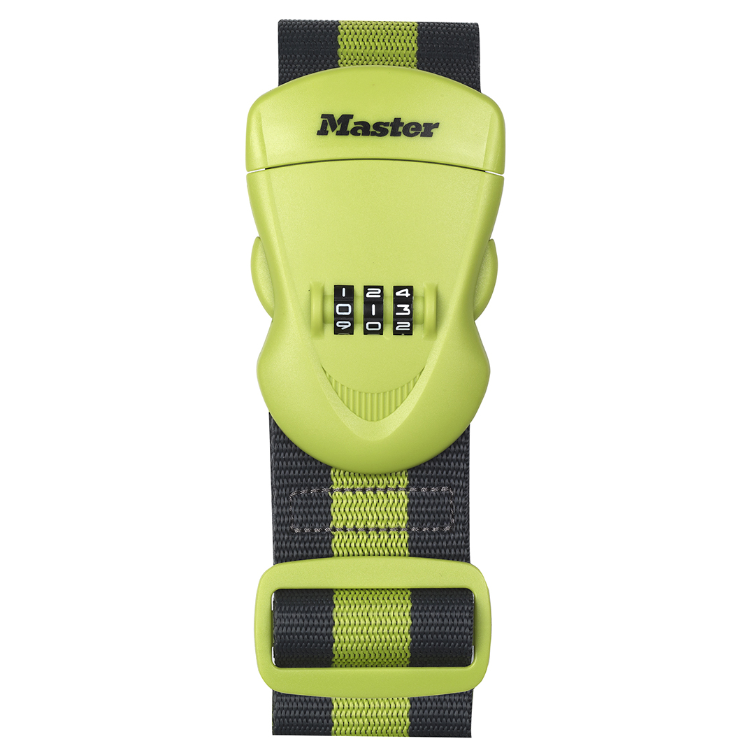 Dây đai vali có đầu khóa số master lock 4701 eurdgrn dài 2m x rộng 50mm - mitishop