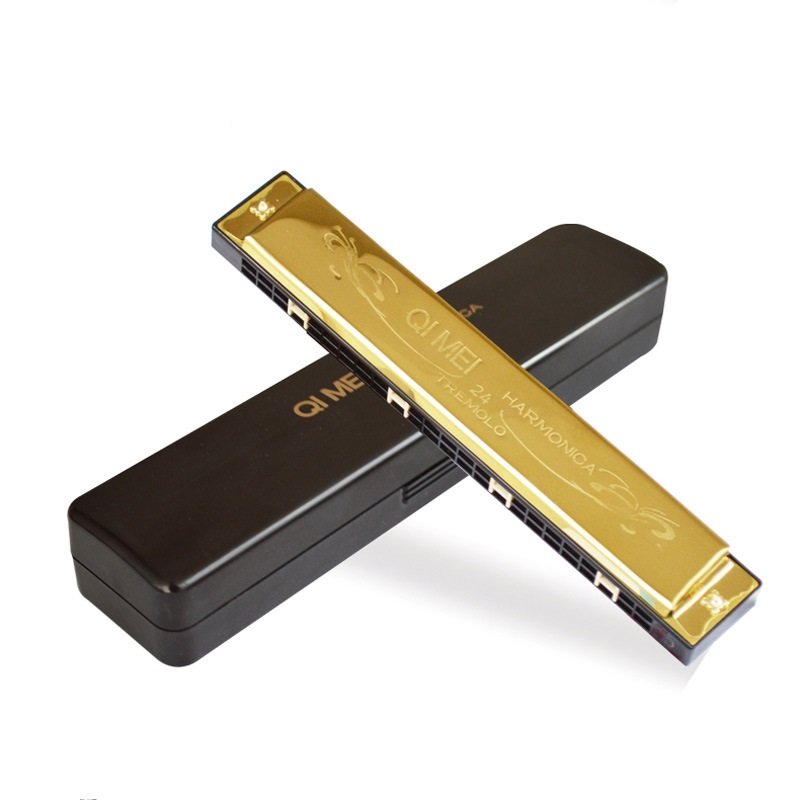 Kèn Harmonica QI MEI 24 lỗ 2 hàng cao cấp