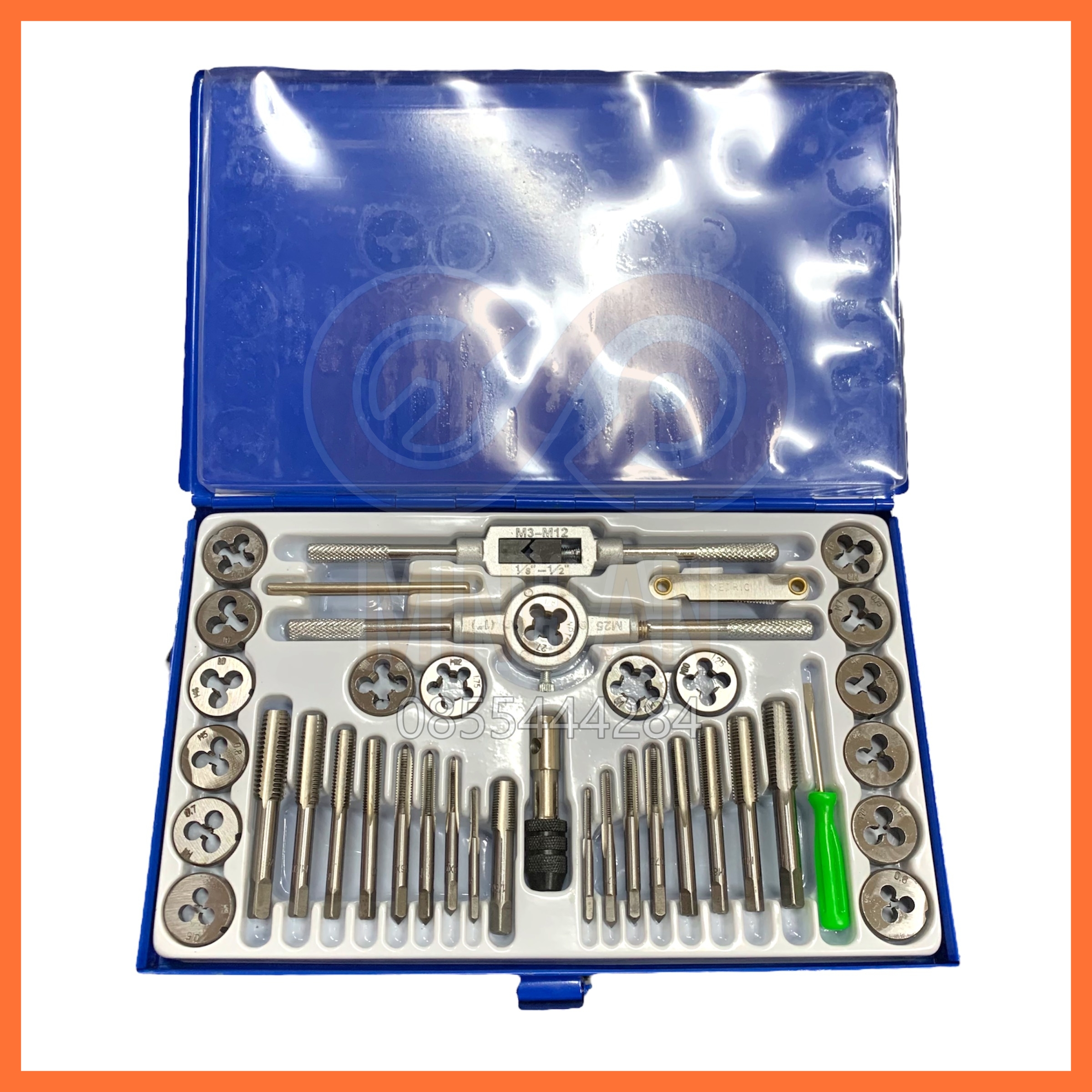 Bộ Taro Ren Thép Hợp Kim 40 Pcs Hộp Sắt