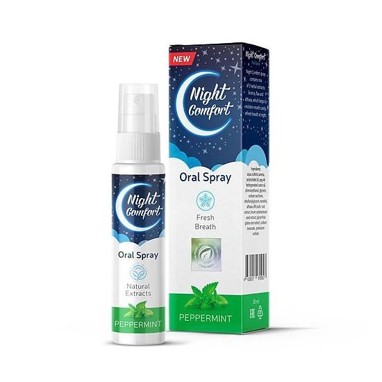 Xịt cải thiện Ngáy Ngủ Night Comfort Oral Spray Fresh Breath 30ml
