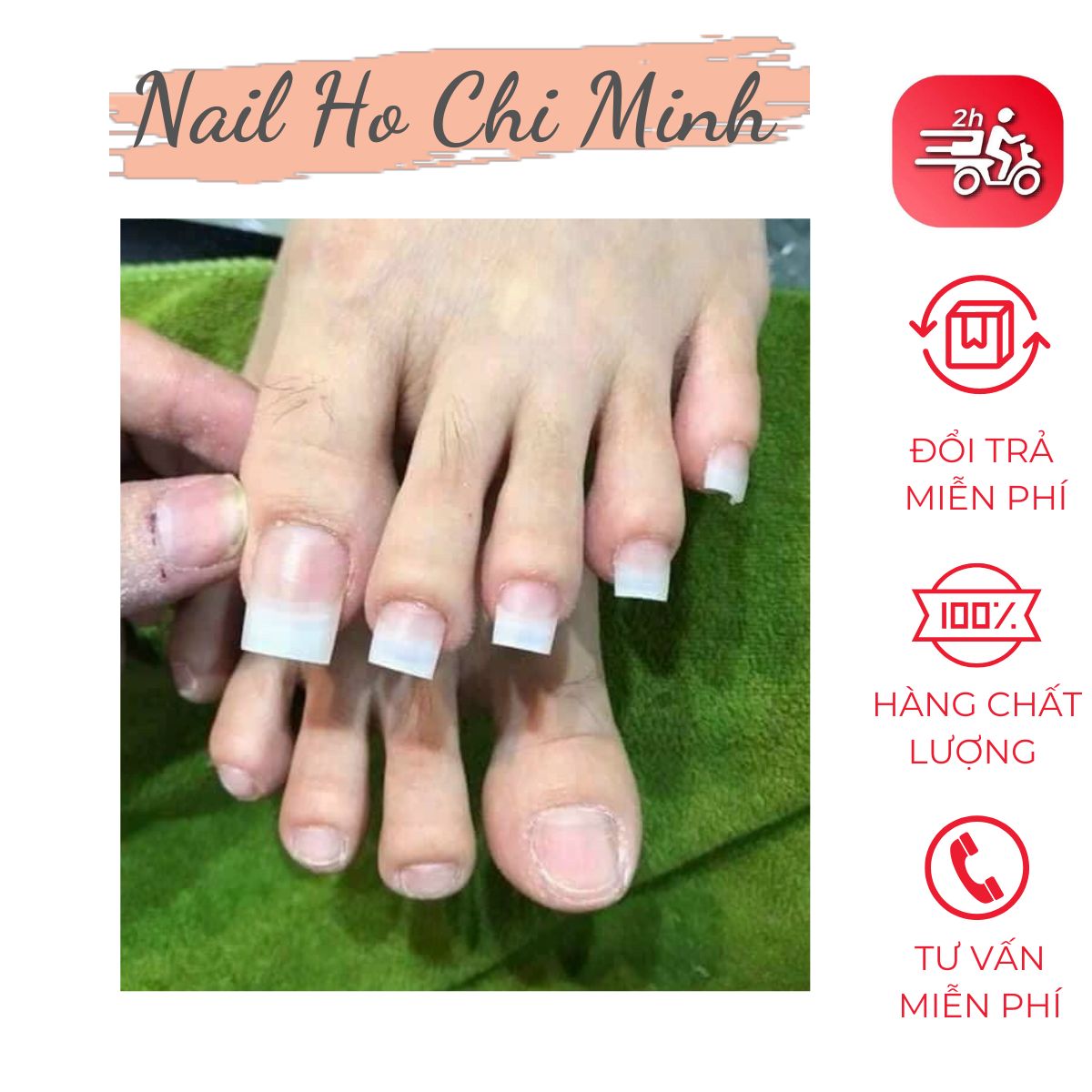 [HCM]Set móng nối chân form Hàn - set 500 móng được đánh mã số từ 0 đến 9