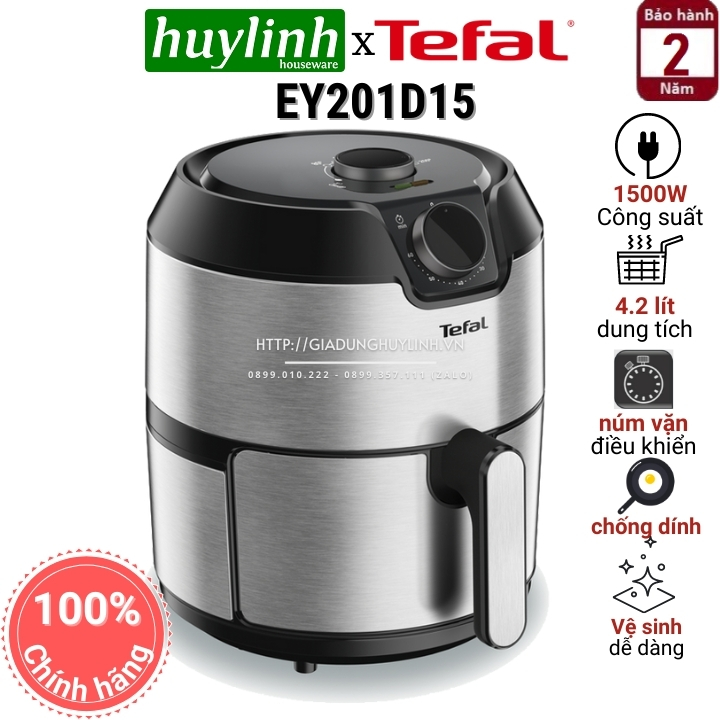 Nồi chiên không dầu tefal ey201d15 - 4.2 lít - 1500w