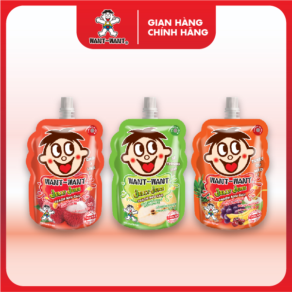  Thạch Rau Câu Uống Want Want Jelly Juice 3 Hương Vị 150g Thức Uống Trái Cây Bổ Sung Dinh Dưỡng 