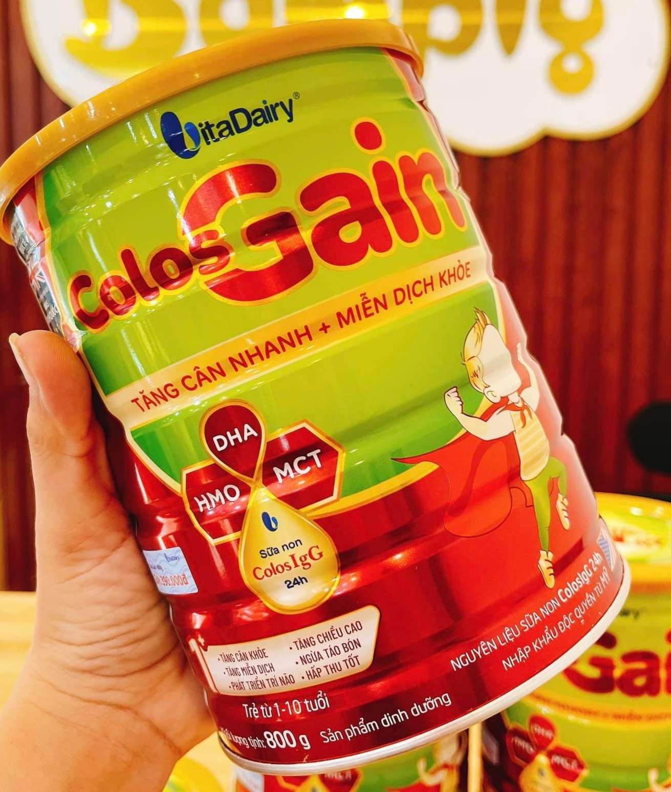 Sữa bột COLOS GAIN 800gr (1-10 tuổi) (Date mới)