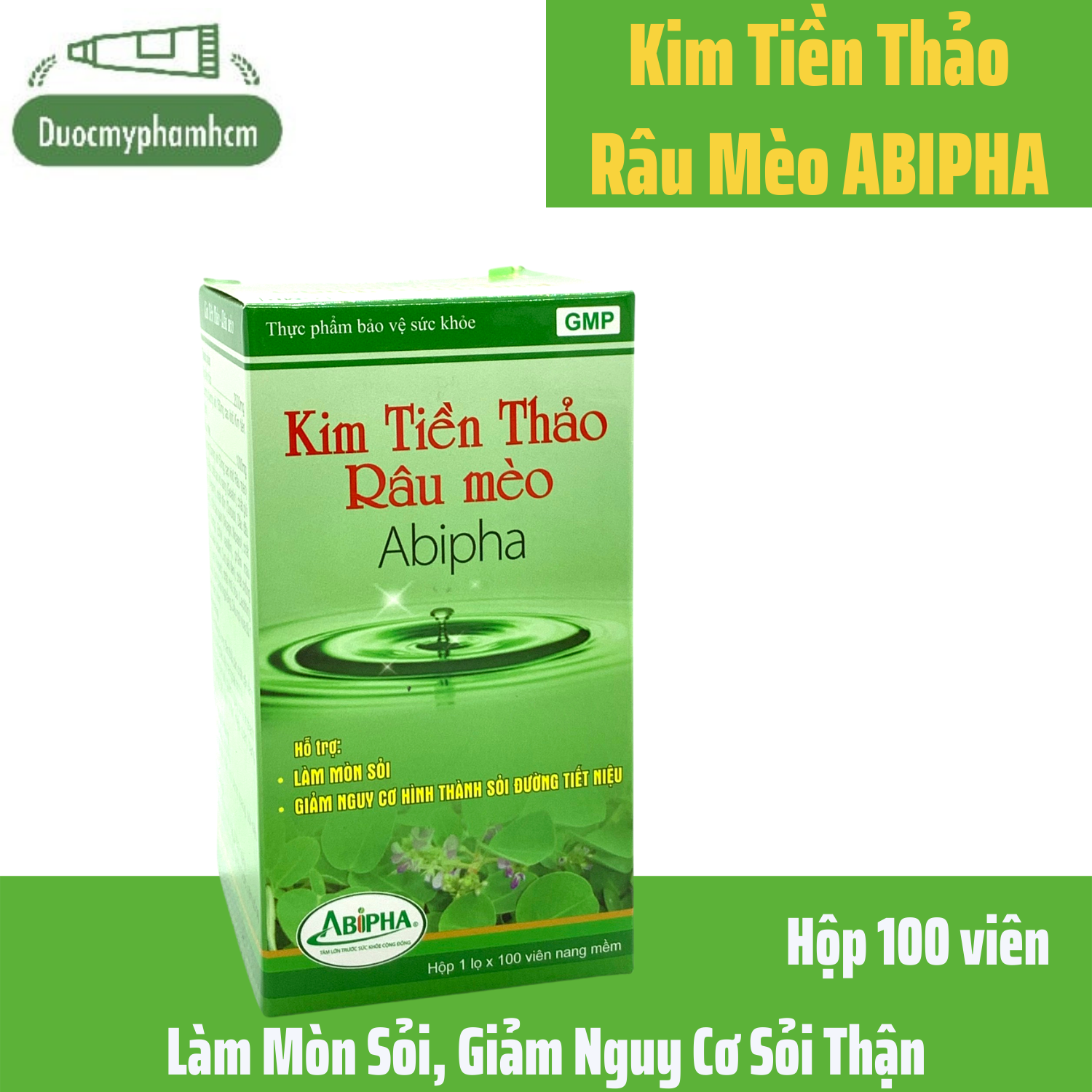 [HCM]Kim Tiền Thảo Râu Mèo- Tiểu bí khó tiểu sỏi thận sỏi bàng quang sỏi mật sỏi niệu - Hộp 100 viên