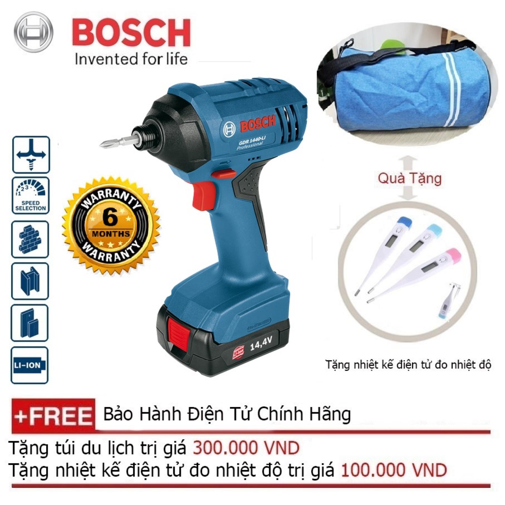 Máy bắt vít ốc dùng pin bosch gdr 1440-li + quà tặng balo du lịch