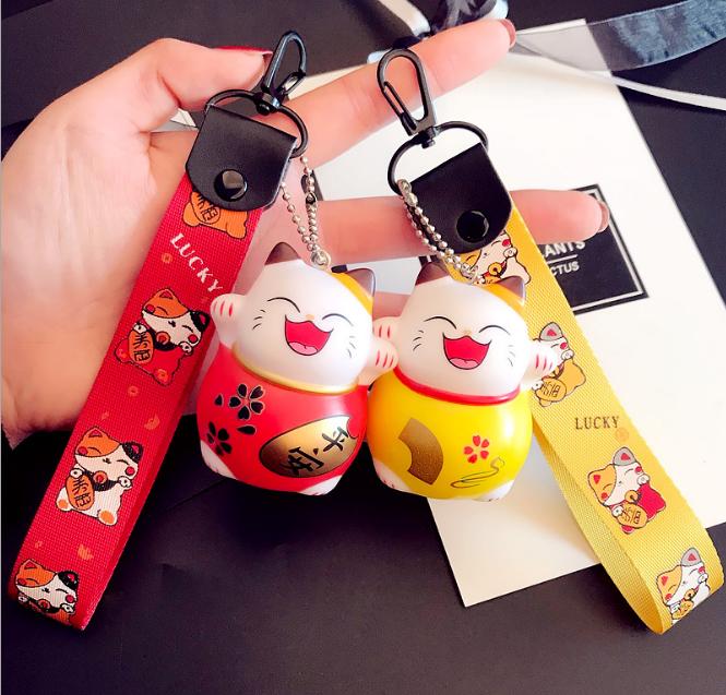 Móc khóa móc khóa mèo thần tài móc khóa mèo may mắn móc khóa mèo