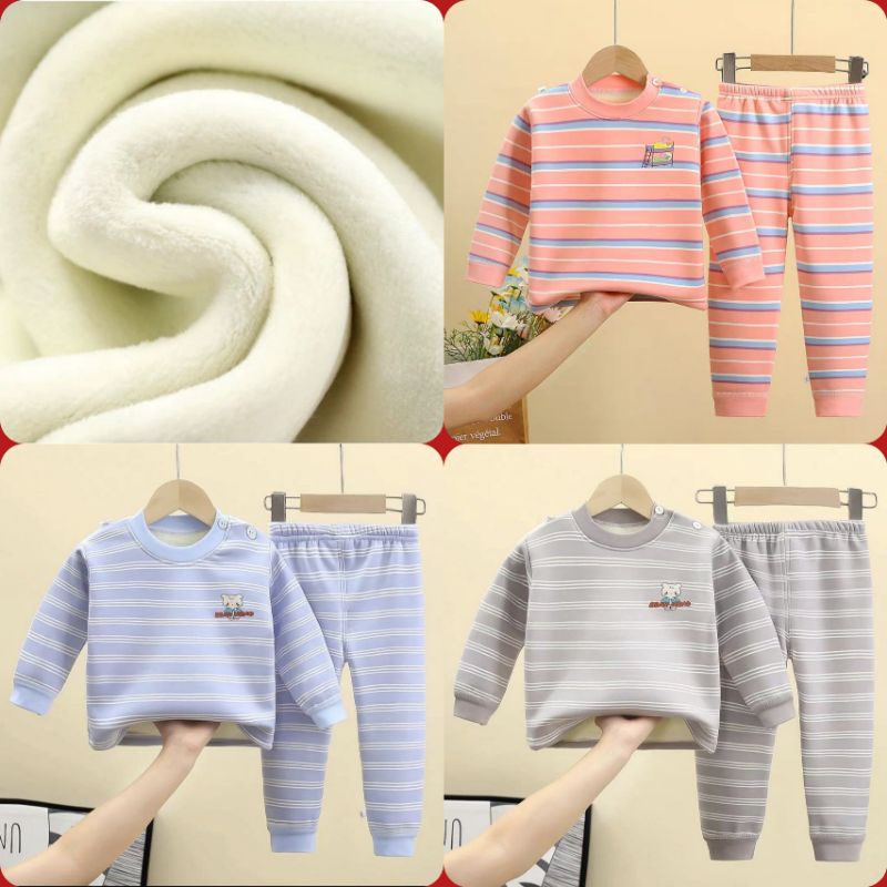 Bộ quần áo trẻ em mùa đông lót nỉ nhung vàng siêu mềm, siêu ấm dày dặn hàng quảng châu cho bé từ 9-23kg