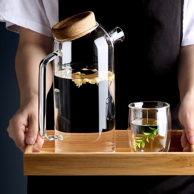 Bình thuỷ tinh nắp nghiêng 1600ml