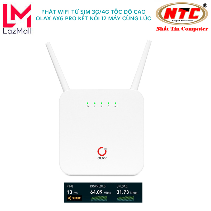 Transmit high-speed 4G SIM card olax6 Pro connects to 24 devices at same