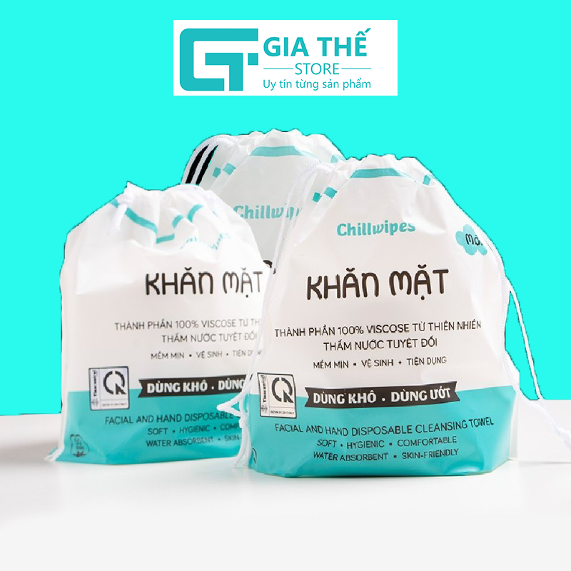 Khăn lau mặt chillwipes cao cấp gói 80 khăn giữ vệ sinh chống mụn