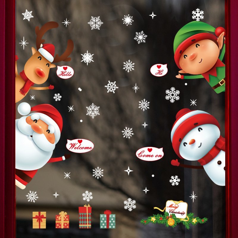 Decal dán tường, dán kính trang trí noel, decal giáng sinh, decal noel 2022 - mẫu nt13