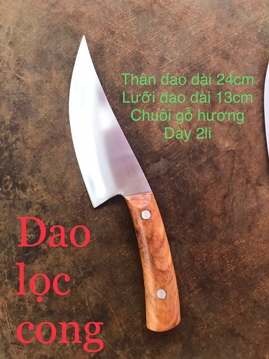 Dao thái thịt, lọc thịt thép trắng không rỉ
