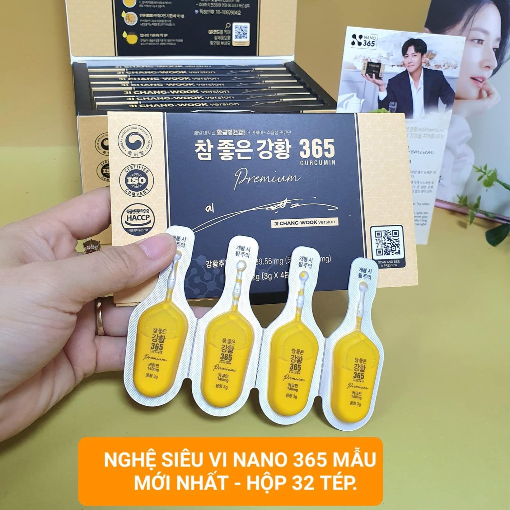 MẪU MỚI 32 TÉP - Tinh Nghệ Nano 365 Premium Ji Chang Wook Hàn Quốc