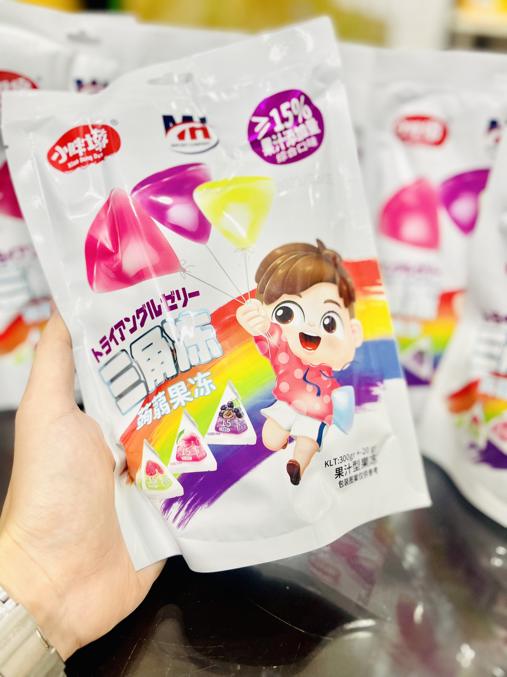 COMBO 3 Túi Kẹo thạch tam giác nhiều vị chính hãng 320g