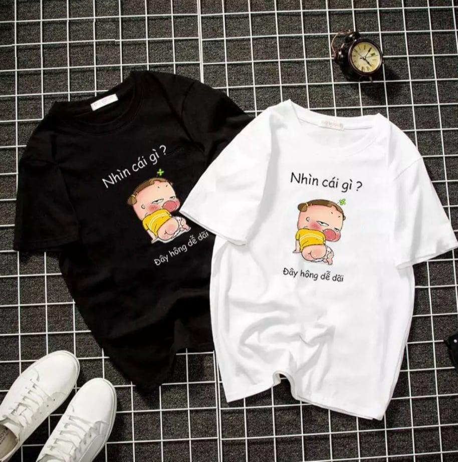 Áo thun nữ form rộng in hình Quỳnh Aka * Đây Không Dễ dãi *, độc lạ, dễ thương, vải dày mịn mát