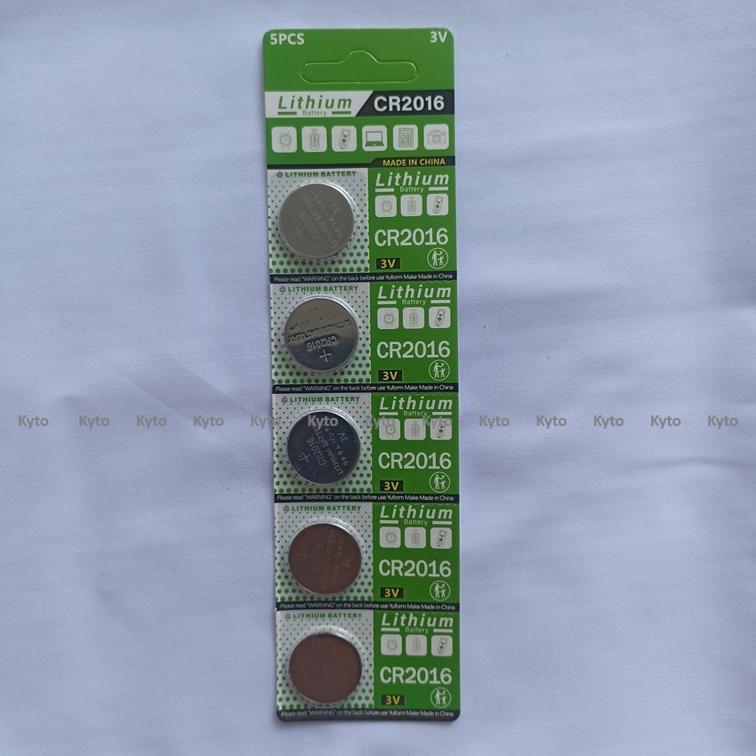Pin CR2016 Lithium Battery 3V lắp dùng cho các thiết bị điện tử, máy đo đường huyết, máy tính, đồ chơi, máy đo huyết áp - Kyto Shop